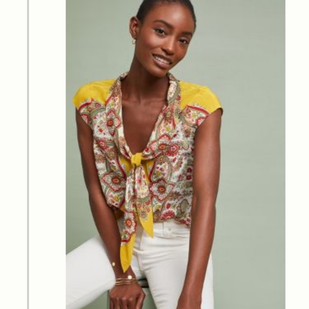 Maeve Silk Scarf Blouse